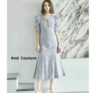 앙데팡당 and couture 스트라이프 머메이드 원피스 38