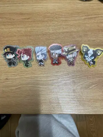 죠죠 3부 라메 아크릴 배지 6종 세트