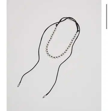 todayful Pearl Ribbon Choker 블랙