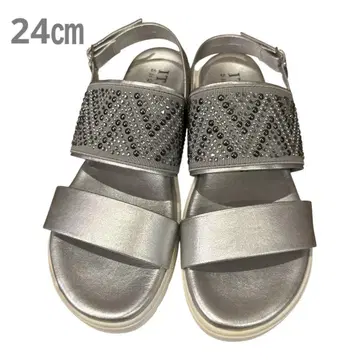 실버 비쥬 샌들 (23cm) ITALIAN SHOE MAKERS