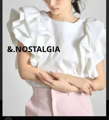 &.NOSTALGIA 노스탤지어 볼륨 슬리브 블라우스 화이트 M