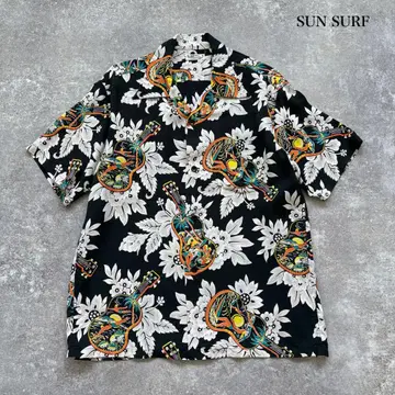 SUN SURF] 선 서핑 알로하 셔츠 레이온 오픈 카라 셔츠