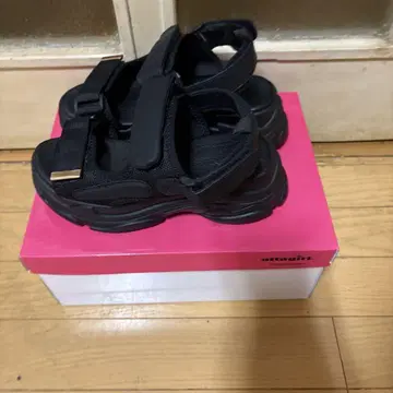 블랙 스포츠 샌들 벨크로