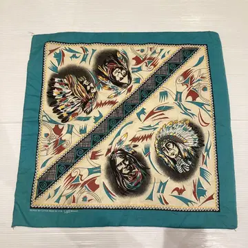 NOS 80s 네이티브 무늬 빈티지 반다나 빈티지 USA제
