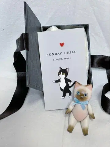 SUNDAY CHILD 비스크 인형 미니어처 작가 창작 인형 샴 고양이