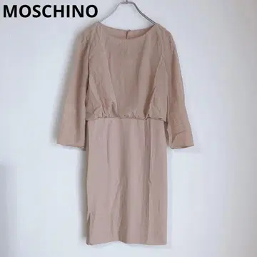 모스키노 무릎 기장 원피스 쉬폰 파티 드레스 럭셔리 핑크 38