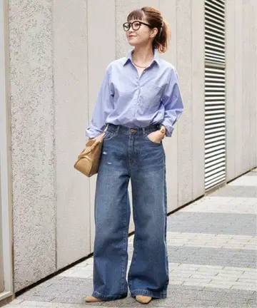 스픽 앤 스팬 51/2 배기 데님 27 새상품급