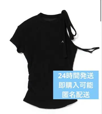 앤드메리 마논 리본 톱 블랙