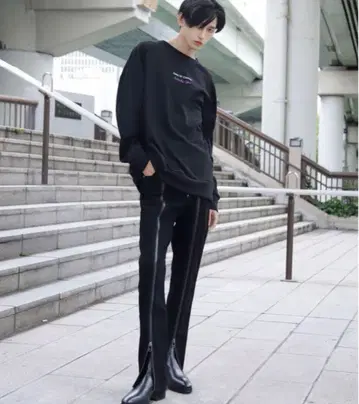 g.o.c 센터 지퍼 데님 팬츠