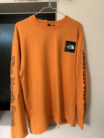 The North Face 긴팔 티셔츠 오렌지