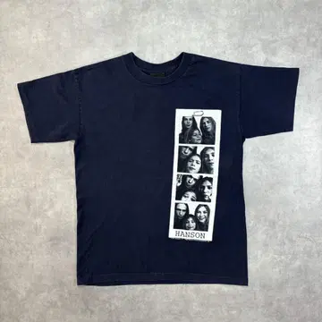 90s HANSON 네이비 티셔츠 M 사이즈 빈티지 밴딩 티셔츠