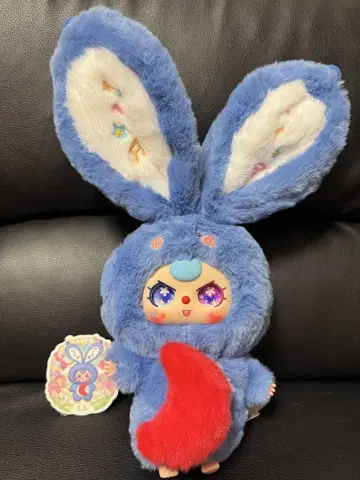 BabyThree Lili Town V3 파랑 토끼 봉제 인형 특별 눈