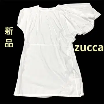 미사용 zucca 주카 정가 25000엔 변형 원피스 튜닉 화이트
