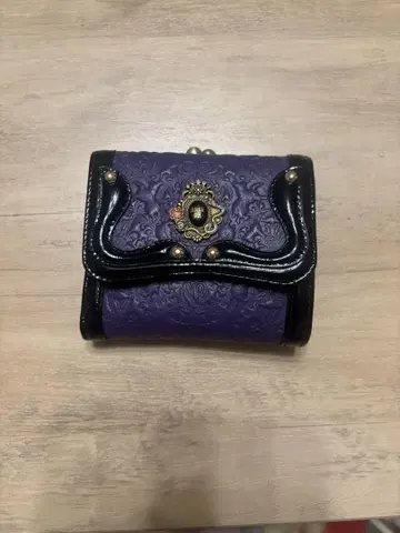 ANNA SUI 가마구치 지갑 셀 빵 퍼플
