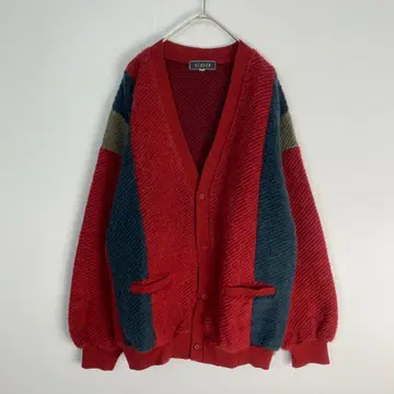 새상품급 빈티지 가디건 털이 긴 커트 코베인 빨간색 네이비 그레이 남성용