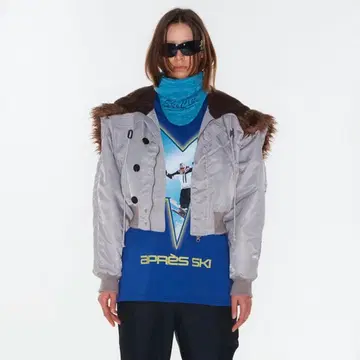 Open YY FAUX FUR ZIPPER HOOD MA1