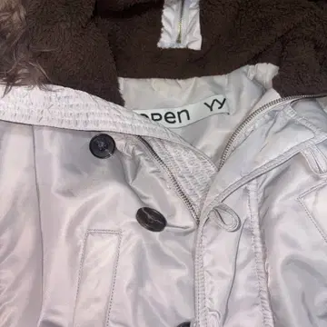 OPEN YY - FAUX FUR ZIPPER HOOD MA1 GREY | 브랜드 중고거래