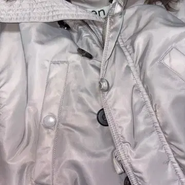 OPEN YY - FAUX FUR ZIPPER HOOD MA1 GREY | 브랜드 중고거래