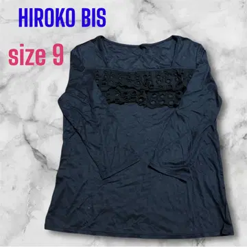 HIROKO BIS 네이비 티셔츠 사이즈 9