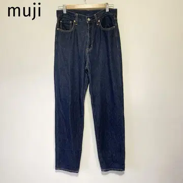 muji 무인양품 데님 레귤러 팬츠 스트레이트 W25L29 성숙 캐주얼