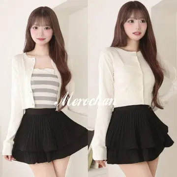 Darich UV 차단 엠블럼 니트 가디건 F 화이트