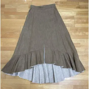BLENHEIM 머메이드 데님 스커트 (카키)