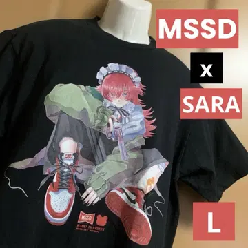 MSSD x SARA 콜라보 프린트 티셔츠 사이즈 L 시모키타자와