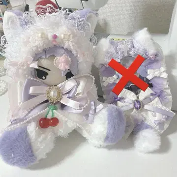 봉제 의류 앉은 보라색 니지누이 프라이스 봉제 인형 16cm