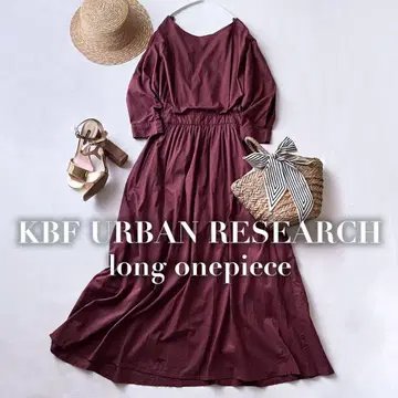 KBF KBF 코튼 보일 원피스 롱 맥시 리본 플레어