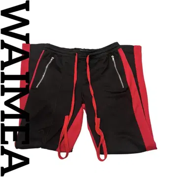 "WAIMEA 와이메아" BLACK/RED 트랙 팬츠 레어