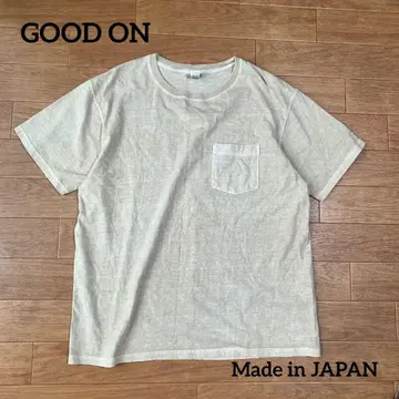 GOOD ON 피그먼트 포켓 티셔츠 브라운 XL 사이즈 일본제