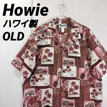 구제 의류] Howie 코튼 알로하 셔츠 USA 하와이 제 올드 자동차