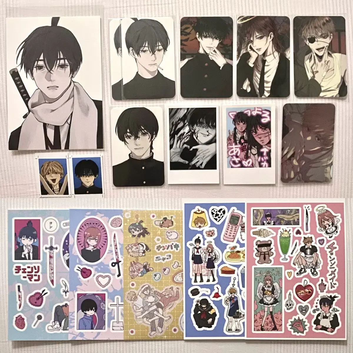 Back O) Chainsaw Man poca sticker photobooth postcard Montage Pass Sae Saji sio