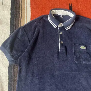 90s LACOSTE 라코스테 빈티지 타월 원단 피케 셔츠 가슴 포켓