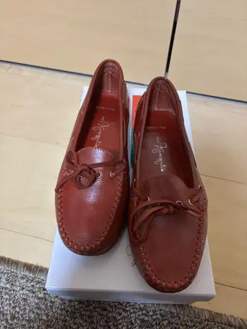 긴자 카네마츠 플랫 슈즈 드라이빙 슈즈 빨간색