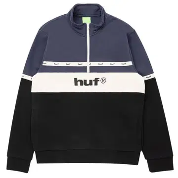 HUF TAPED 1/4 ZIP FLEECE 하프 지퍼 맨투맨 하프