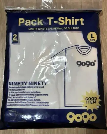 9090 Pack T-Shirt 2장 세트 L 사이즈 팩 T