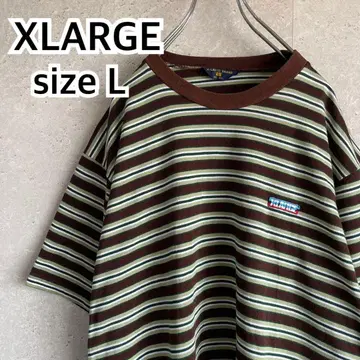 올드 X-LARGE 미국제 멀티 컬러 보더 티셔츠