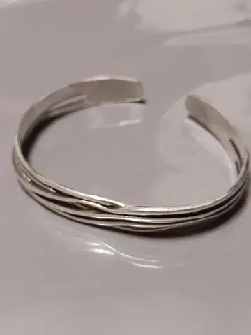 Sterling Silver Wave 팔찌 실버 925 각인