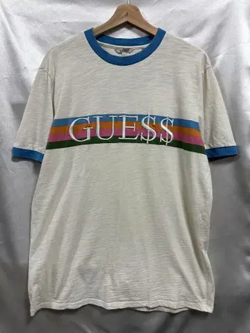 GUESS 게스 링거 티셔츠 자수 로고 새상품급 구제 의류
