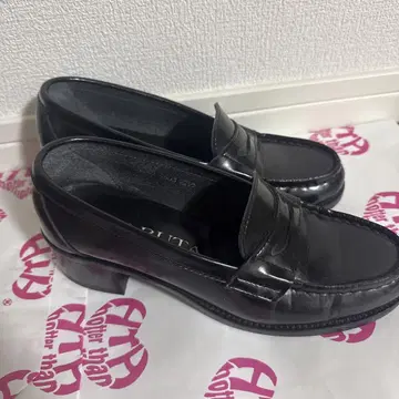 HARUTA 로퍼 힐 블랙 22.5cm