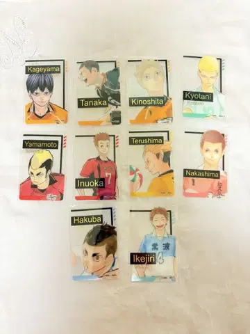 하이큐 금박 클리어 카드