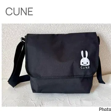 미사용품 큔 메신저 백 CUNE 블랙 검정