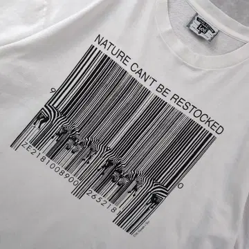 90s Human-i-Tees 시마우마 바코드 애니멀 USA제 610