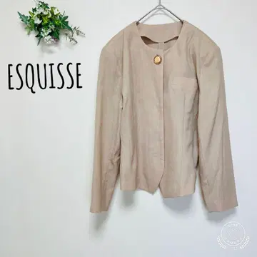 ESQUISSE 여성용 노카라 자켓 긴팔