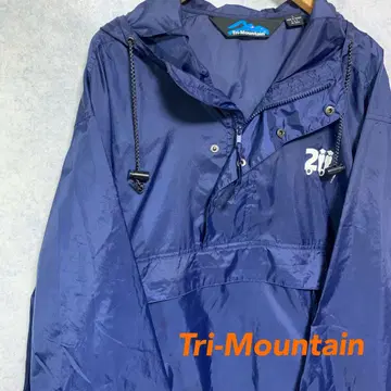 Tri-Mountain 나일론 풀오버 네이비 L 스트릿 구제 의류
