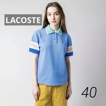 LACOSTE 라코스테 와플 니트 폴로 셔츠 블루