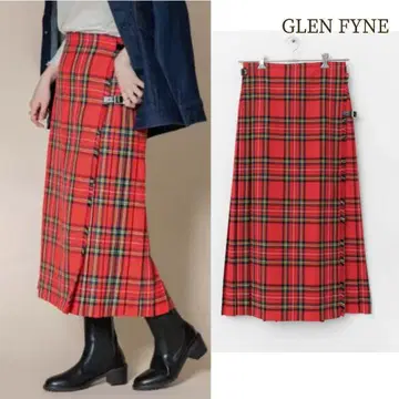 GLEN FYNE/타탄 체크 롱 스커트 로얄 스튜어트