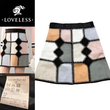 인기! 새상품급! LOVELESS 블레스 패치워크 스커트 36