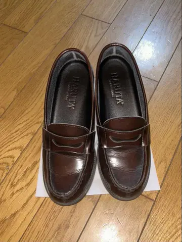 하루타 브라운 로퍼 힐 3cm